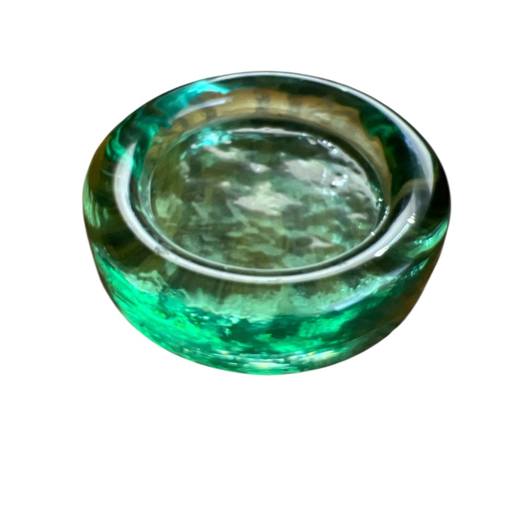 Recycled glass pillar holder or wine bottle coaster